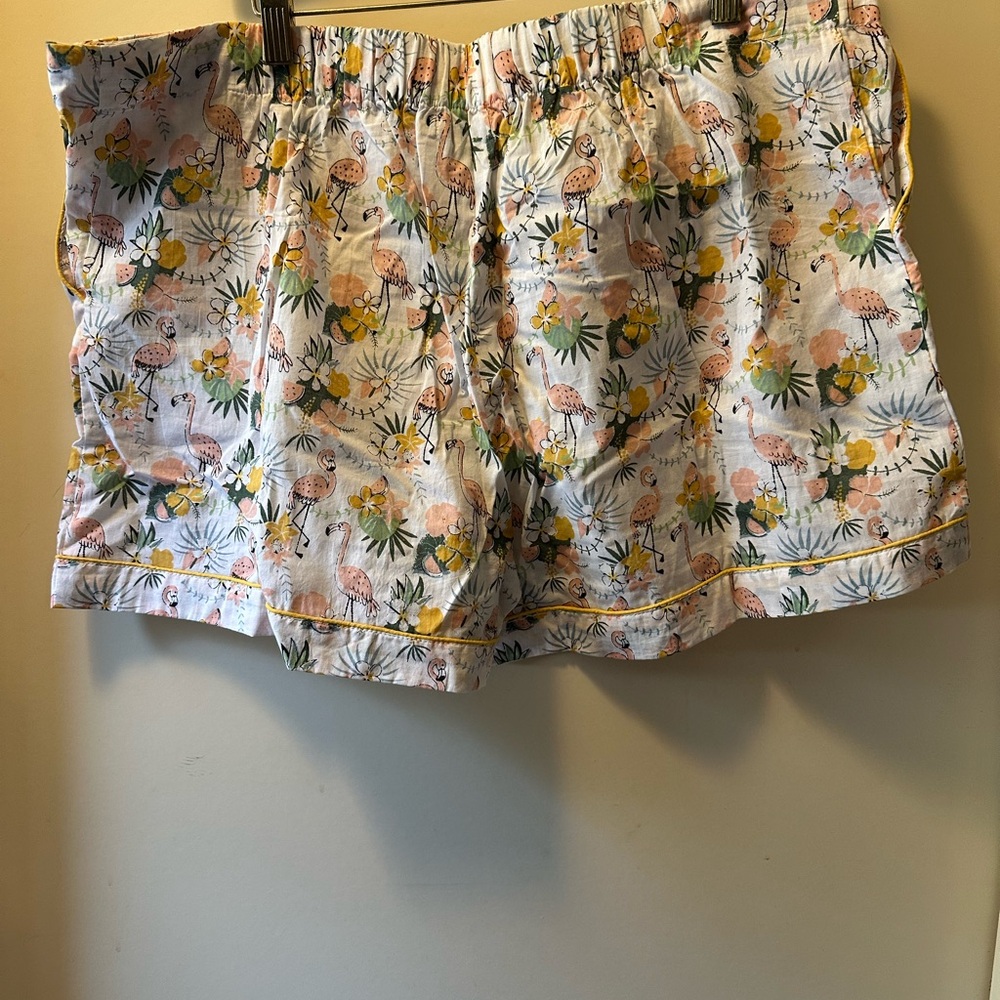 Mahogany Flamingo and Floral Print Pajama Set - Picture 5 of 5
